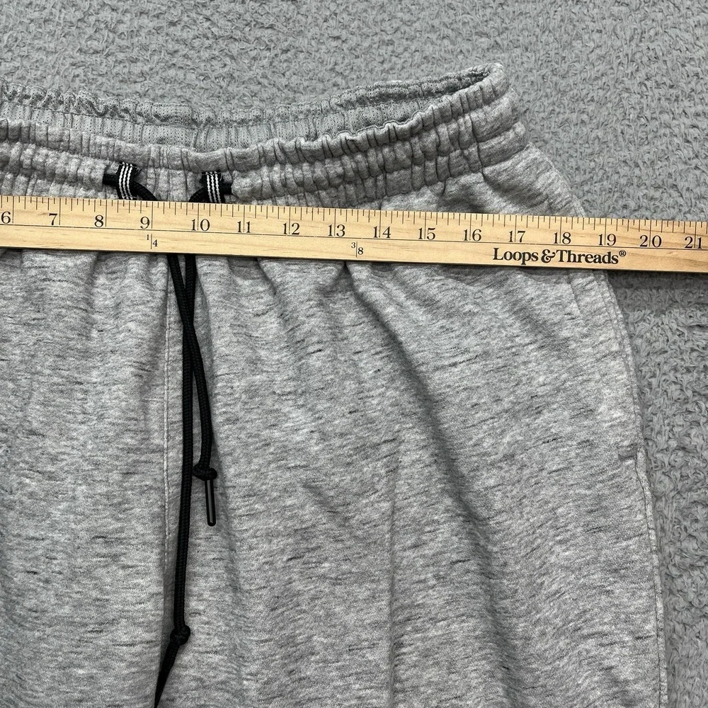 Adidas Sweatpants Womens XL Joggers Gray Fleece Zip Legs Drawstring Streetwear